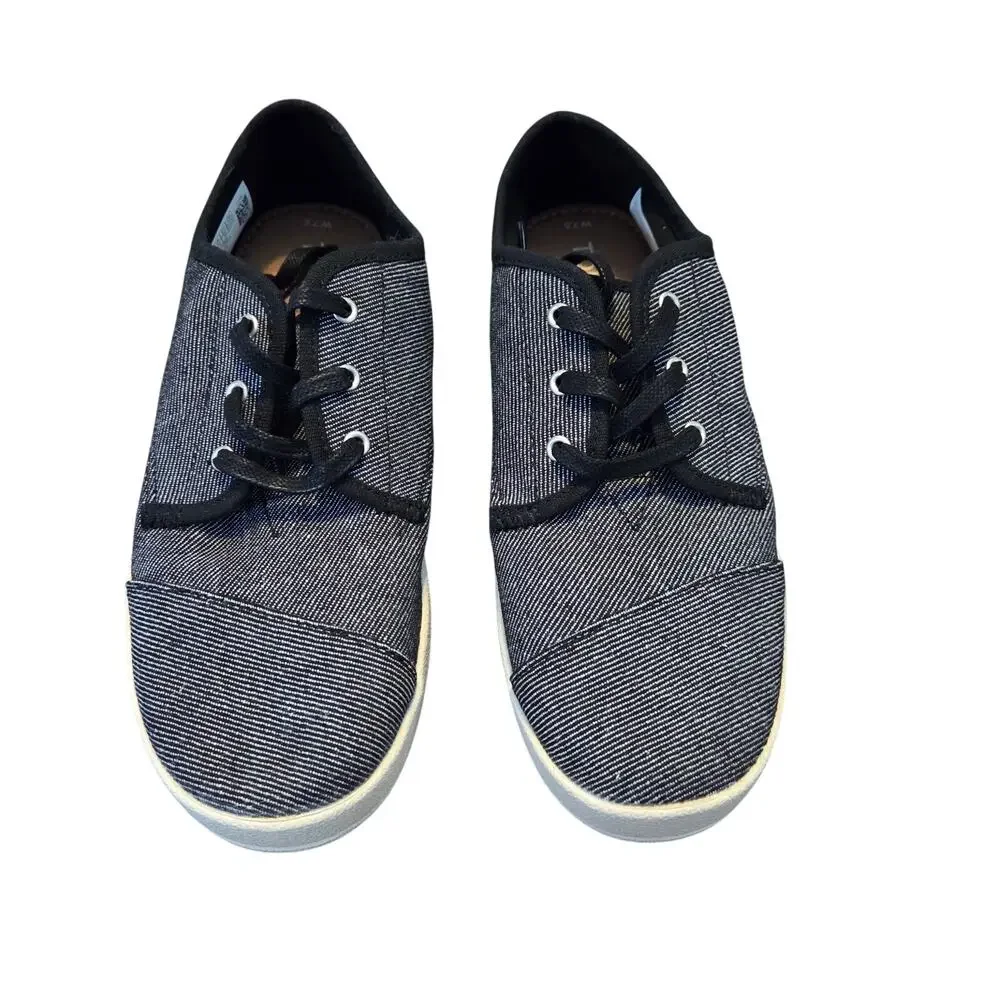 Tom's Womens Paseo Twill Sneakers 7.5 Skater Shoes Casual Comfort Preppy Minimal